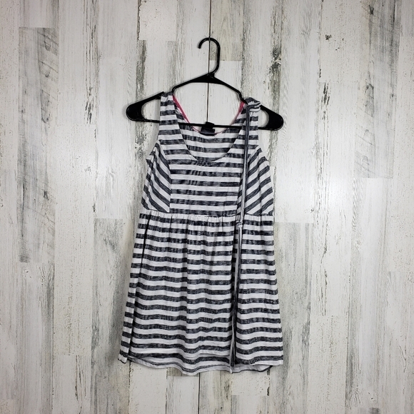 Oh baby by motherhood maternity black, white striped tank top size small - Picture 1 of 7